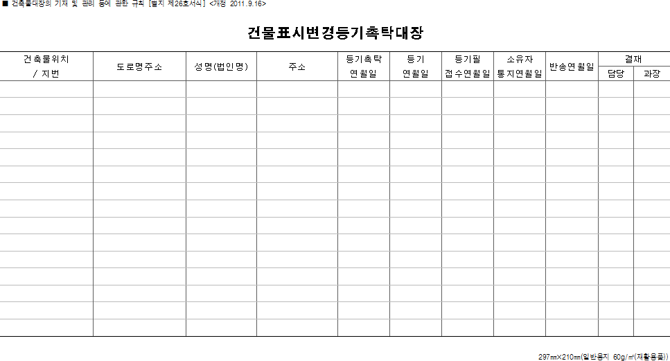 건물표시변경등기촉탁대장